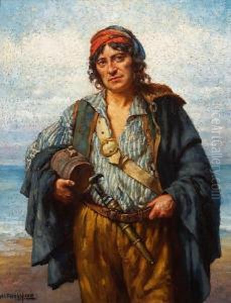 The Fisherman Oil Painting by William A. Breakspeare