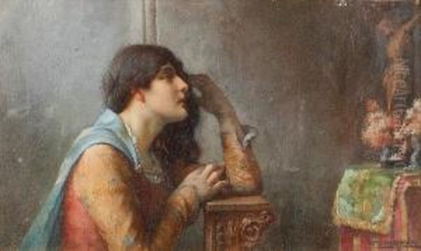 A Fervent Prayer Oil Painting by William A. Breakspeare