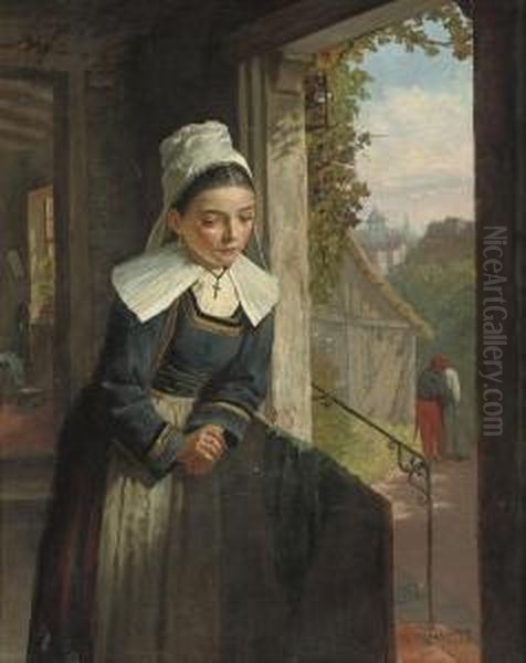 The Young Novice Oil Painting by William A. Breakspeare