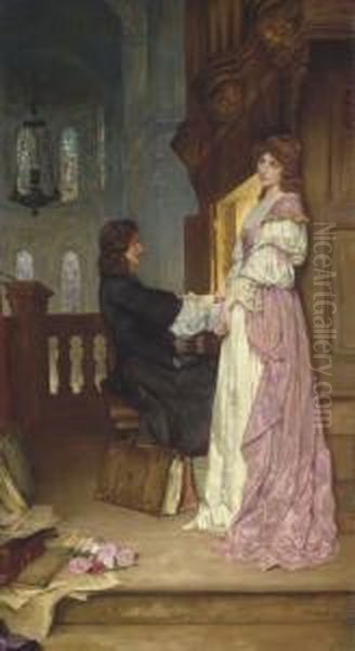 If Music Be The Food Of Love Oil Painting by William A. Breakspeare