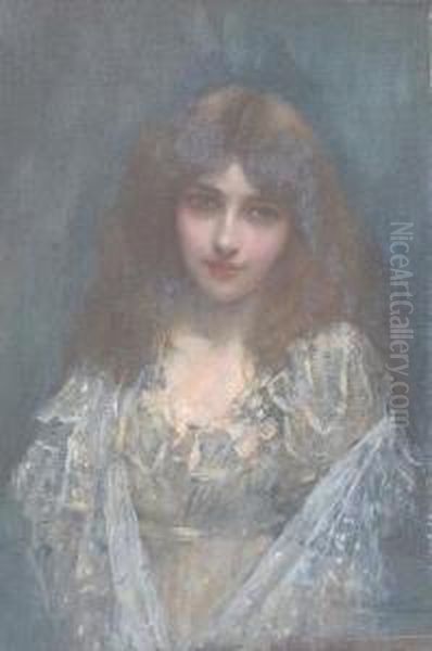 Portrait Of A Young Woman Oil Painting by William A. Breakspeare