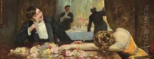 The End Of The Evening Oil Painting by William A. Breakspeare