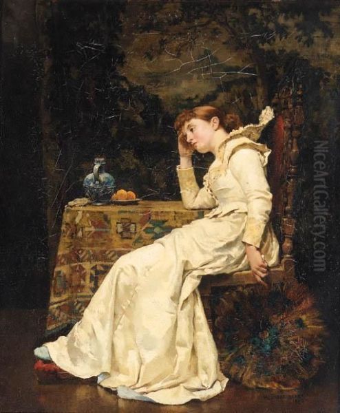 A Moment's Reflection Oil Painting by William A. Breakspeare