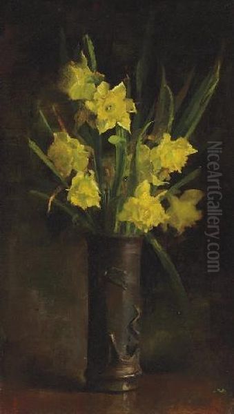 Daffodils Oil Painting by John Leslie Breck