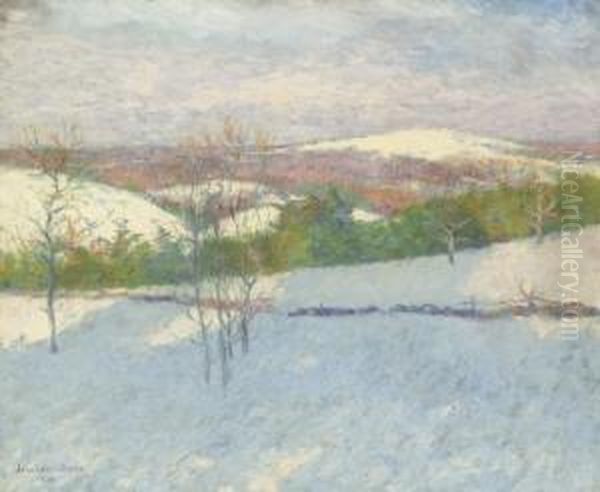 Early Snow Oil Painting by John Leslie Breck