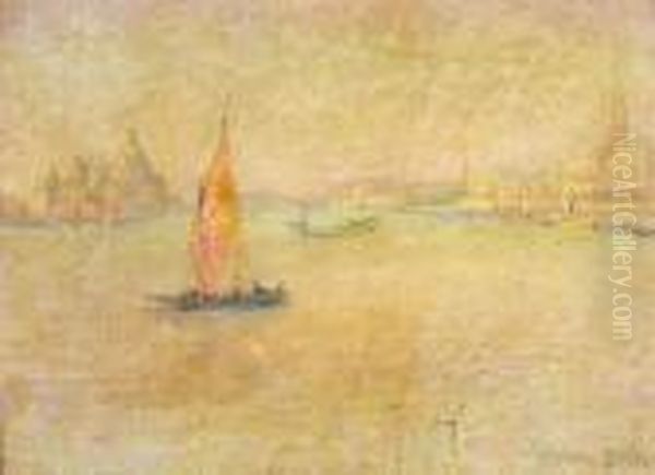 Venetian Lagoon Oil Painting by John Leslie Breck