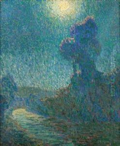 A Moonlit Path Oil Painting by Hugh Henry Breckenridge