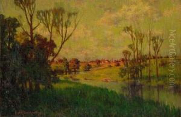 Pennsylvania Landscape Oil Painting by Hugh Henry Breckenridge