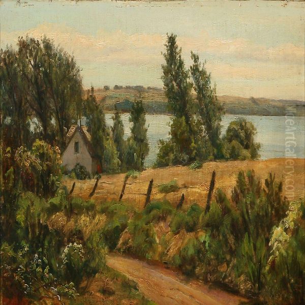 Summer Idyll At Juelso, Denmark Oil Painting by Johan Ulrik Bredsdorff