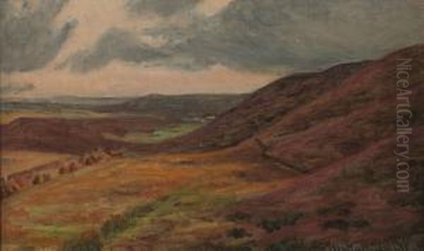 Moor Landscape Oil Painting by Johan Ulrik Bredsdorff