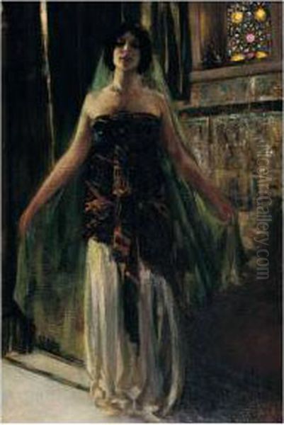 Tunisian Bride Oil Painting by Ferdinand Max Bredt