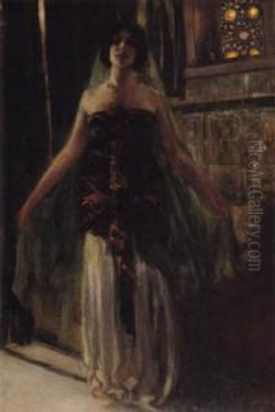 Tunisian Bride Oil Painting by Ferdinand Max Bredt