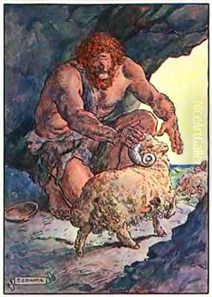 Polyphemus Oil Painting by Charles Edmund Brock