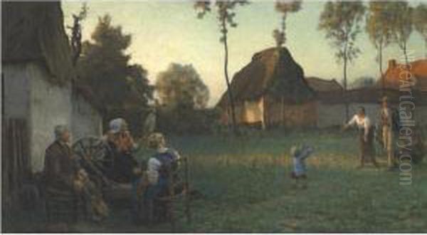 Le Dernier Rayon Oil Painting by Jules Breton