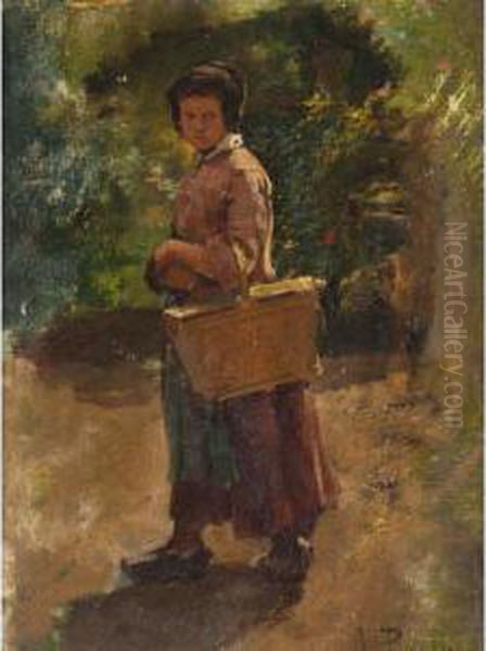 La Paysanne Oil Painting by Jules Breton