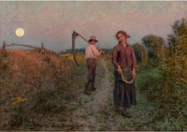 L'amour Oil Painting by Jules Breton