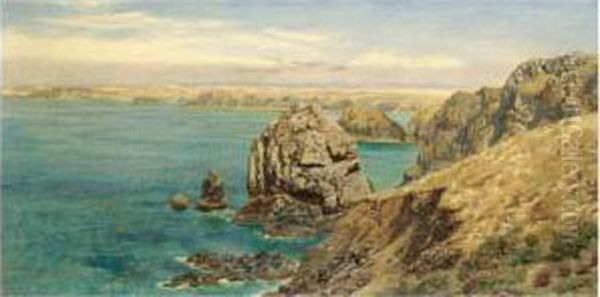 Mount's Bay, Cornwall Oil Painting by John Edward Brett