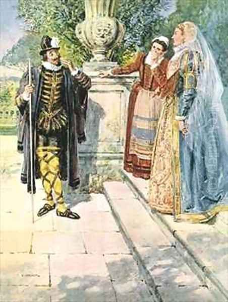 Twelfth Night Oil Painting by Charles Edmund Brock