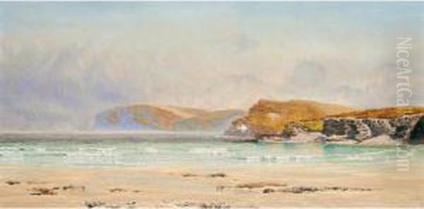 Harlyn Sands Oil Painting by John Edward Brett