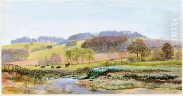 Springtime Near Morden Oil Painting by John Edward Brett