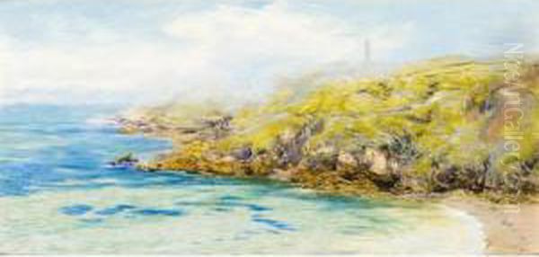 Fermain Bay, Guernsey Oil Painting by John Edward Brett