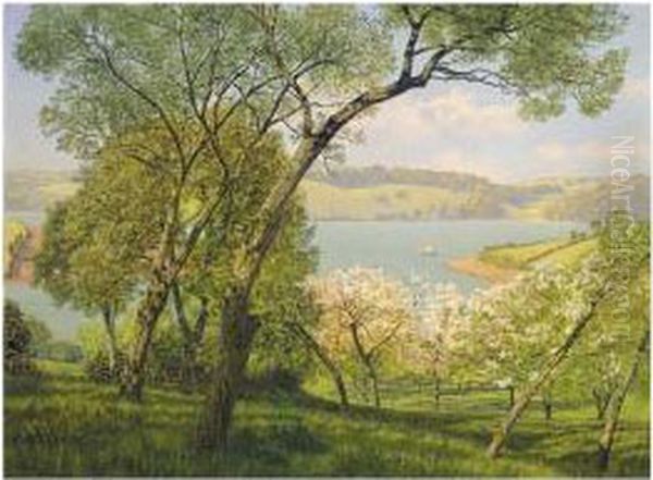 The River Dart Oil Painting by John Edward Brett