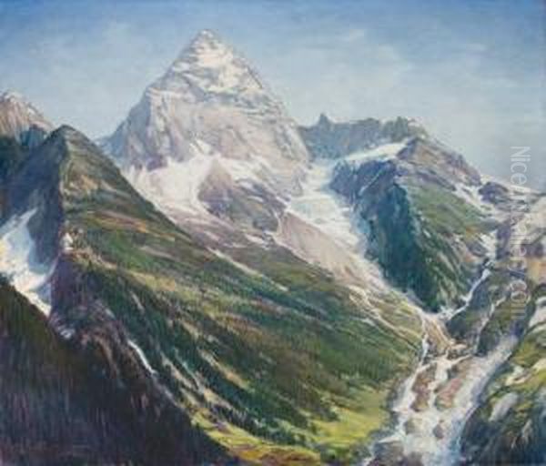 Mount Assiniboine, British Columbia, Canada Oil Painting by Henry Joseph Breuer