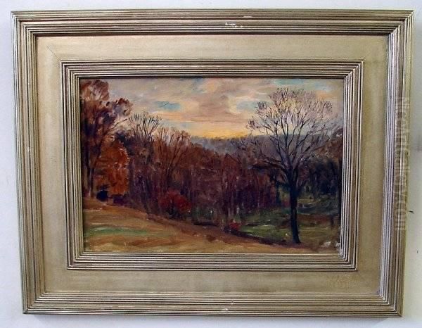 Fields In Fall Oil Painting by Anna Richards Brewster