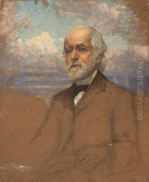 ''portrait Of William Trost Richards'' Oil Painting by Anna Richards Brewster