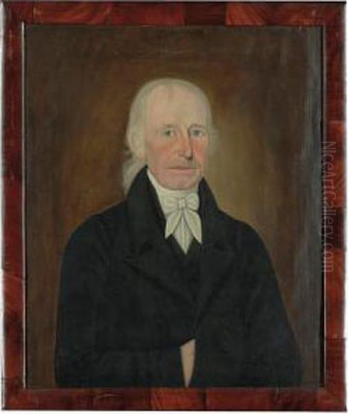 A Portrait Of Squire Enoch Perley Oil Painting by John, Brewster Jnr.