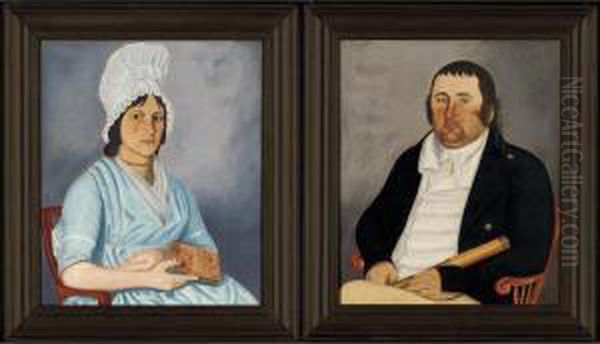 Captain And Mrs. M.b. Lewis Oil Painting by John, Brewster Jnr.