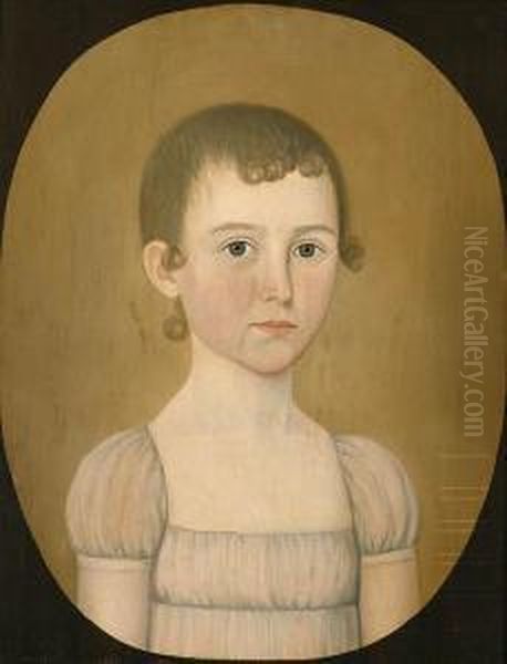 Portrait Of A Young Girl In A White Dress
Oil On Board Oil Painting by John, Brewster Jnr.