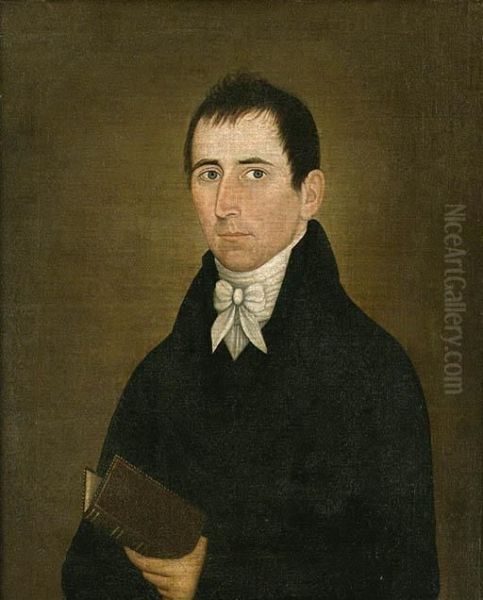 Portrait Of A Young Man Holding A Book, Circa 1825
Oil On Canvas Oil Painting by John, Brewster Jnr.