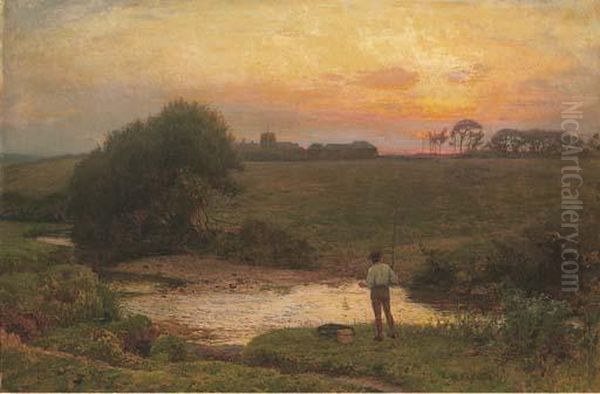 The Final Cast Of The Day Oil Painting by Edward Frederick Brewtnall