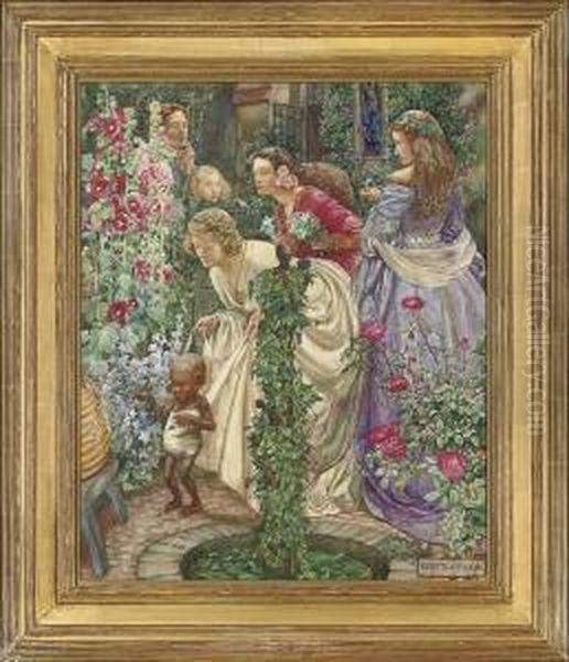 Scandal Oil Painting by Eleanor Fortescue Brickdale