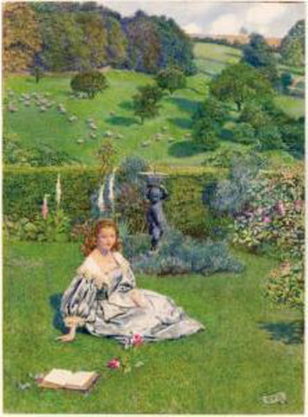 The Rose Oil Painting by Eleanor Fortescue Brickdale