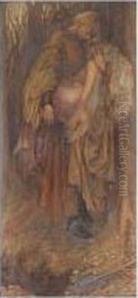 The Illusions Burial Oil Painting by Eleanor Fortescue Brickdale