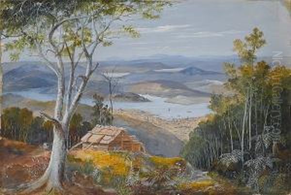 View Of Sydney Cove Looking North Oil Painting by Sir Oswald Walter Brierly