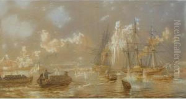 Captain Sir George Broke, C.v., Getting Off Oil Painting by Sir Oswald Walter Brierly