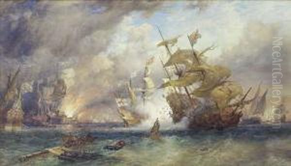 The Decisive Battle Oil Painting by Sir Oswald Walter Brierly