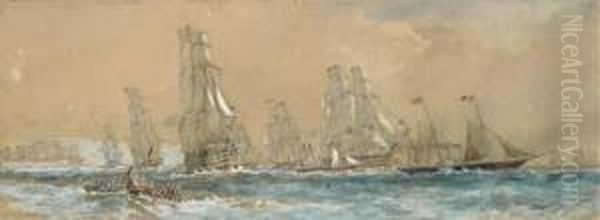 The Royal Yacht Victoria And Albert Oil Painting by Sir Oswald Walter Brierly