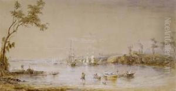 East Boyd, Twofold Bay, New South Wales Oil Painting by Sir Oswald Walter Brierly