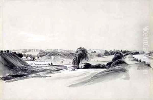 Making and embankment, Bugbrooke Oil Painting by John Cooke Bourne