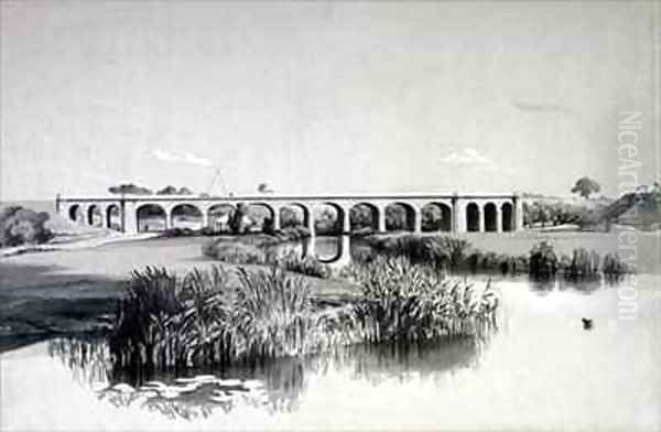 Avon Viaduct, Wolston Oil Painting by John Cooke Bourne