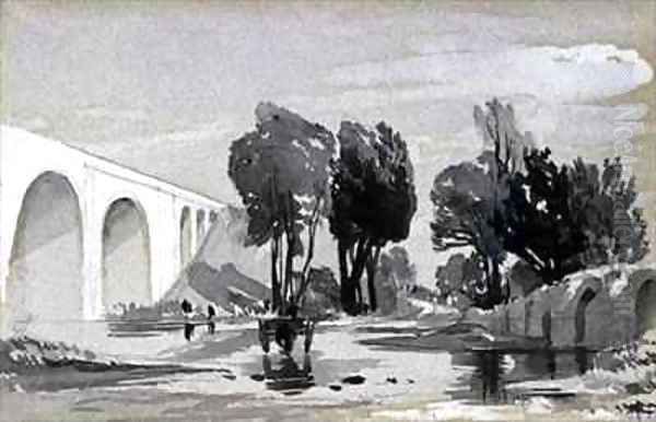 Blythe Viaduct, Hampton-in-Arden Oil Painting by John Cooke Bourne