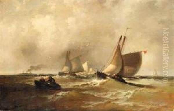 Sailing In Stormy Seas
Oil On Canvas Oil Painting by Franklin Briscoe