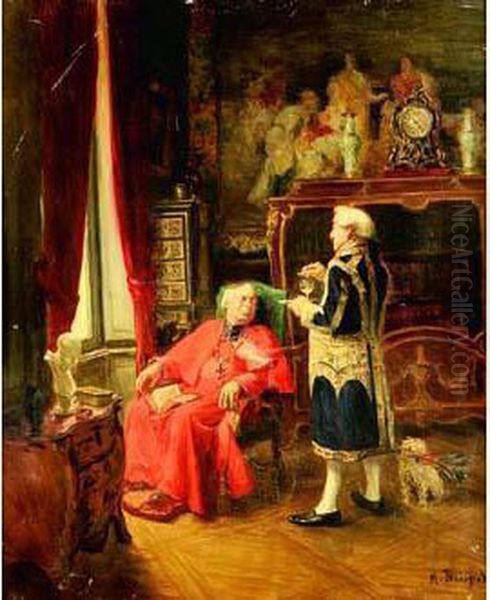 La Collation Du Cardinal Oil Painting by Henri Brispot