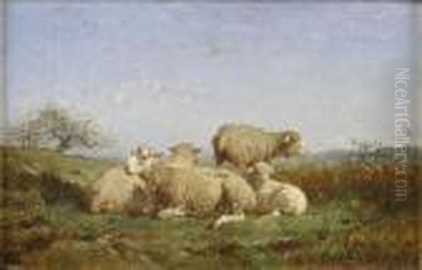 Les Moutons Oil Painting by Felix Saturnin Brissot de Warville