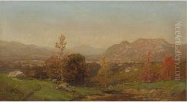 Late Afternoon In Autumn Oil Painting by John Bunyan Bristol