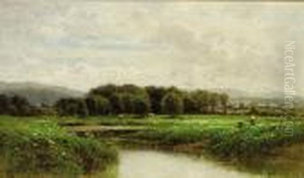 Pastoral Landscape Oil Painting by John Bunyan Bristol